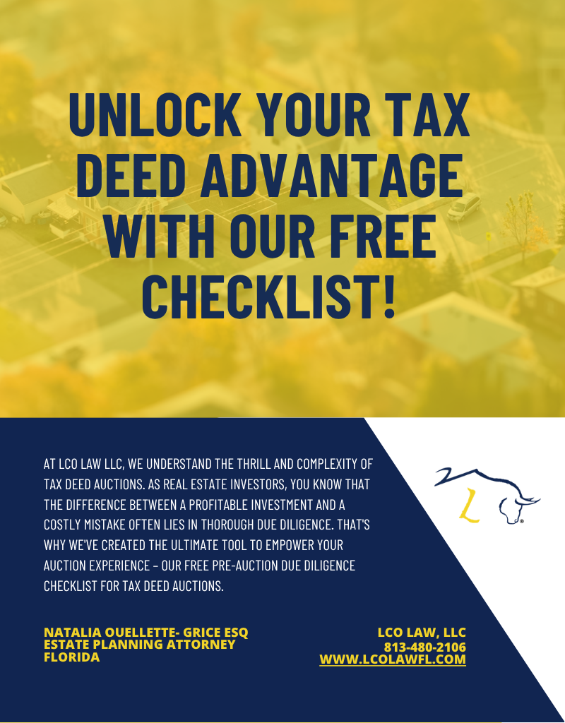 Tax Deed Advantage Free Checklist
